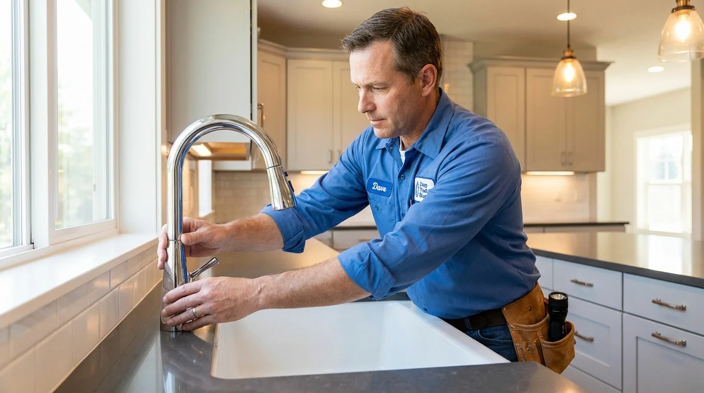 Kitchen faucet installation by Johns Plumbing LLC in Jarrettsville